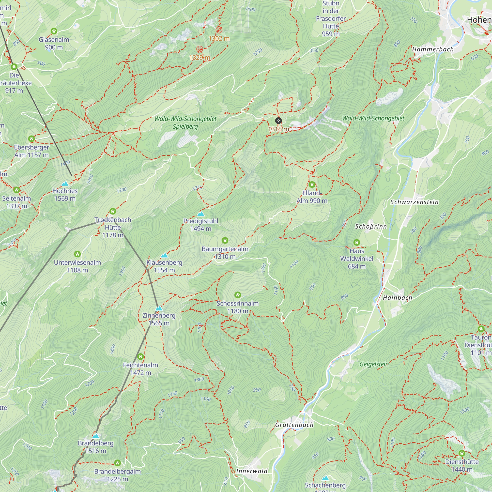 Angereralm map