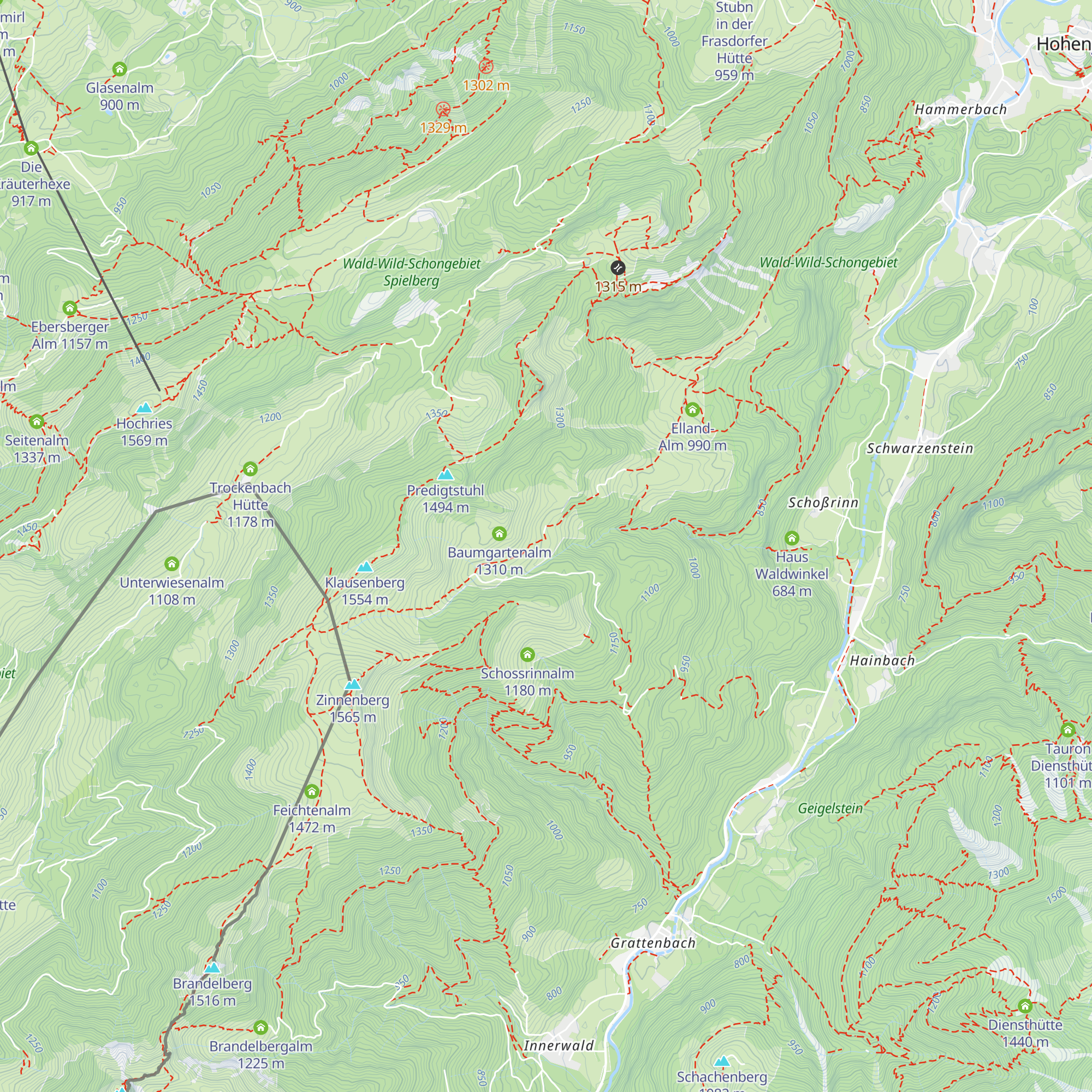 Angereralm map