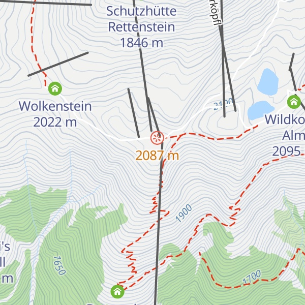 Map of Bergrestaurant Skiarena Wildkogel