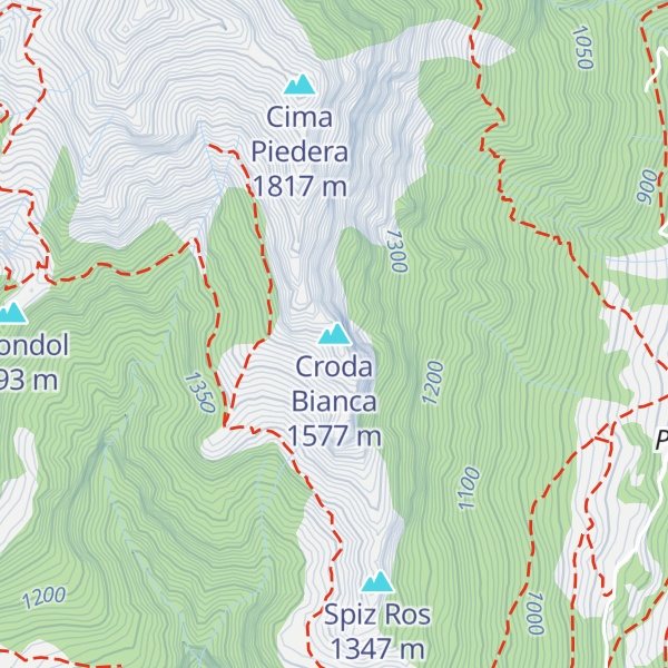 Map of Croda Bianca