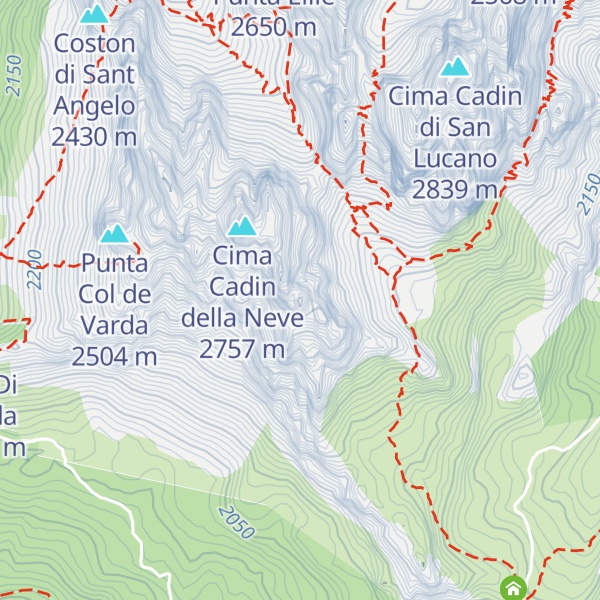 Map of Maraia Cima di Mezzo