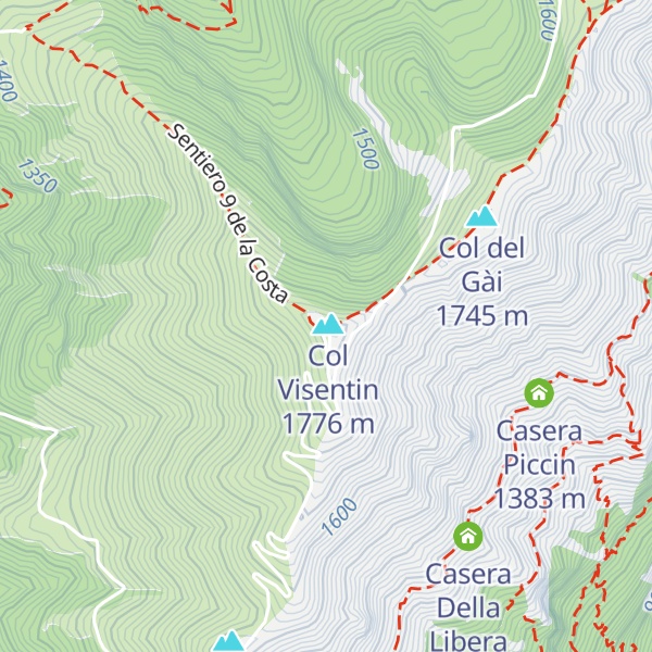 Map of 5º Artiglieria Alpina