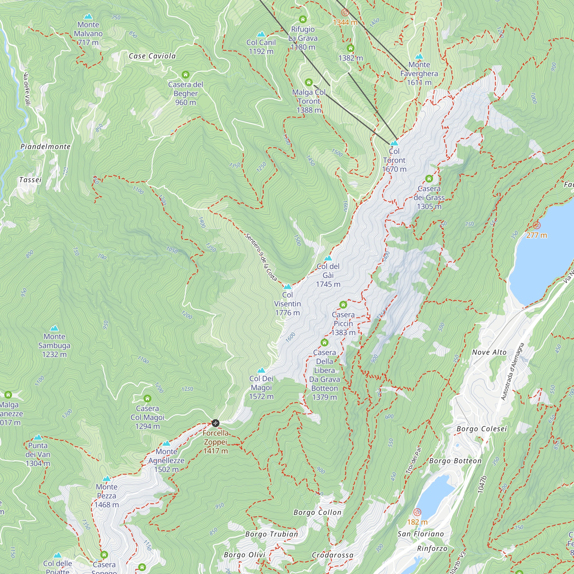 5º Artiglieria Alpina map
