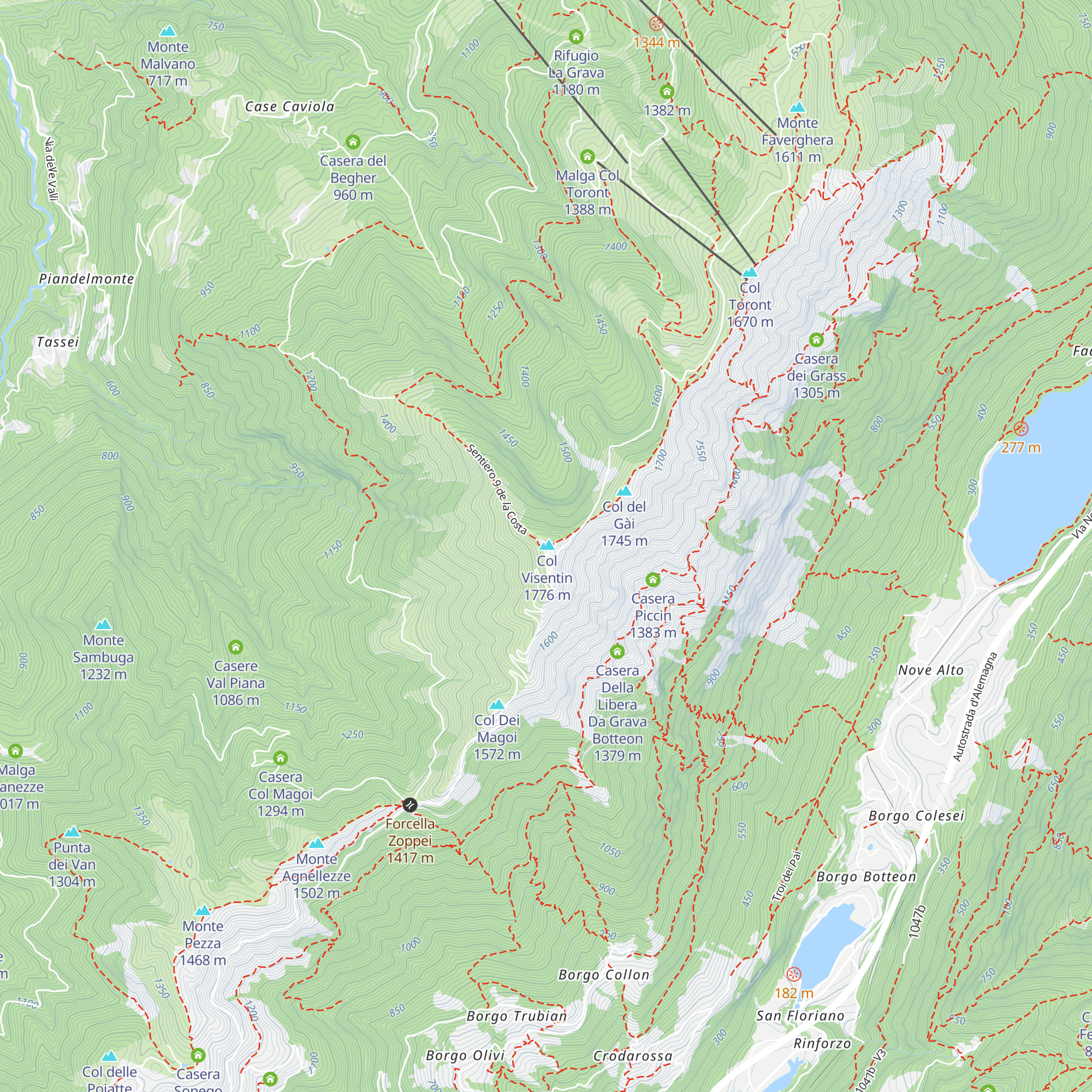 5º Artiglieria Alpina map