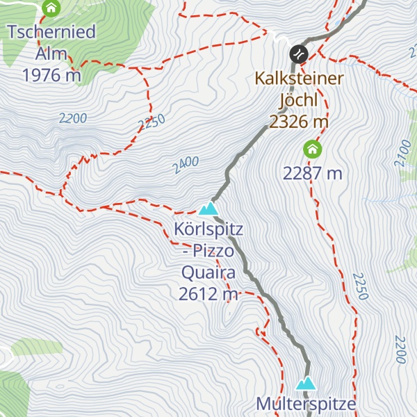Map of Körlspitz - Pizzo Quaira