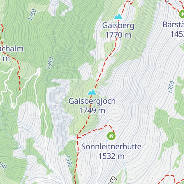 Map of Gaisbergjoch