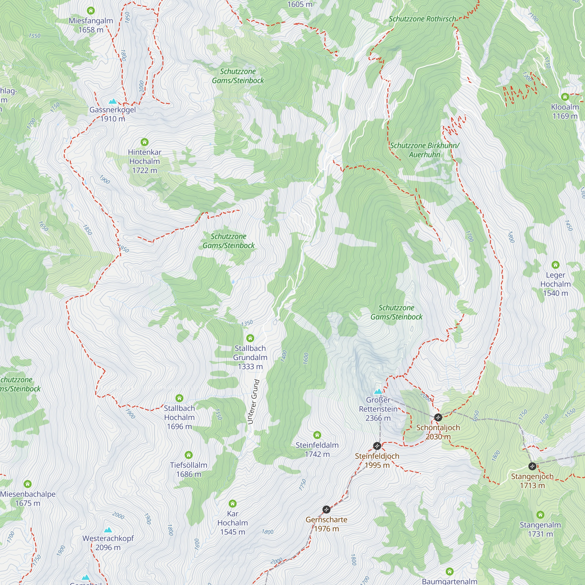 Rettensteinhütte map
