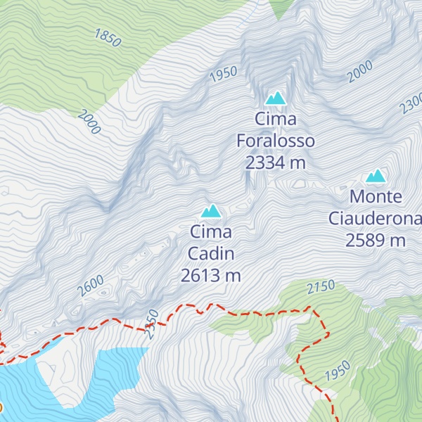 Map of Cima Cadin