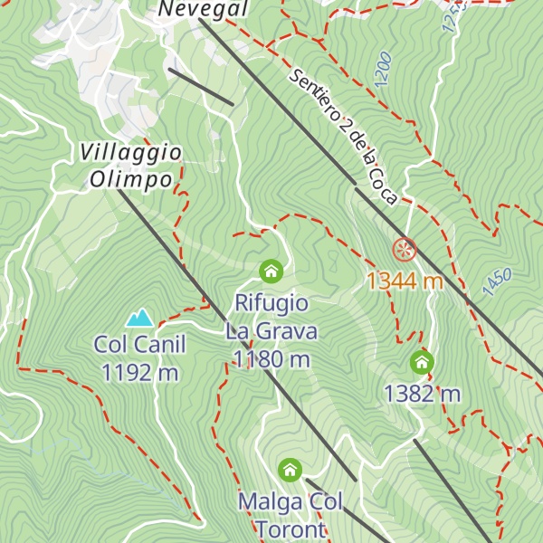 Map of Rifugio La Grava