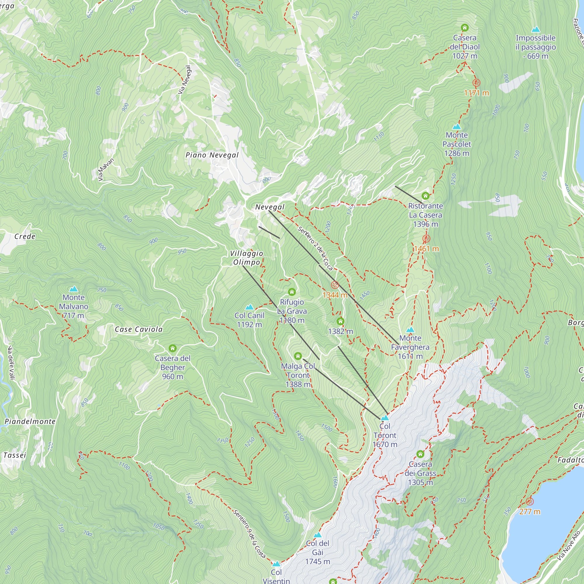 Rifugio La Grava map