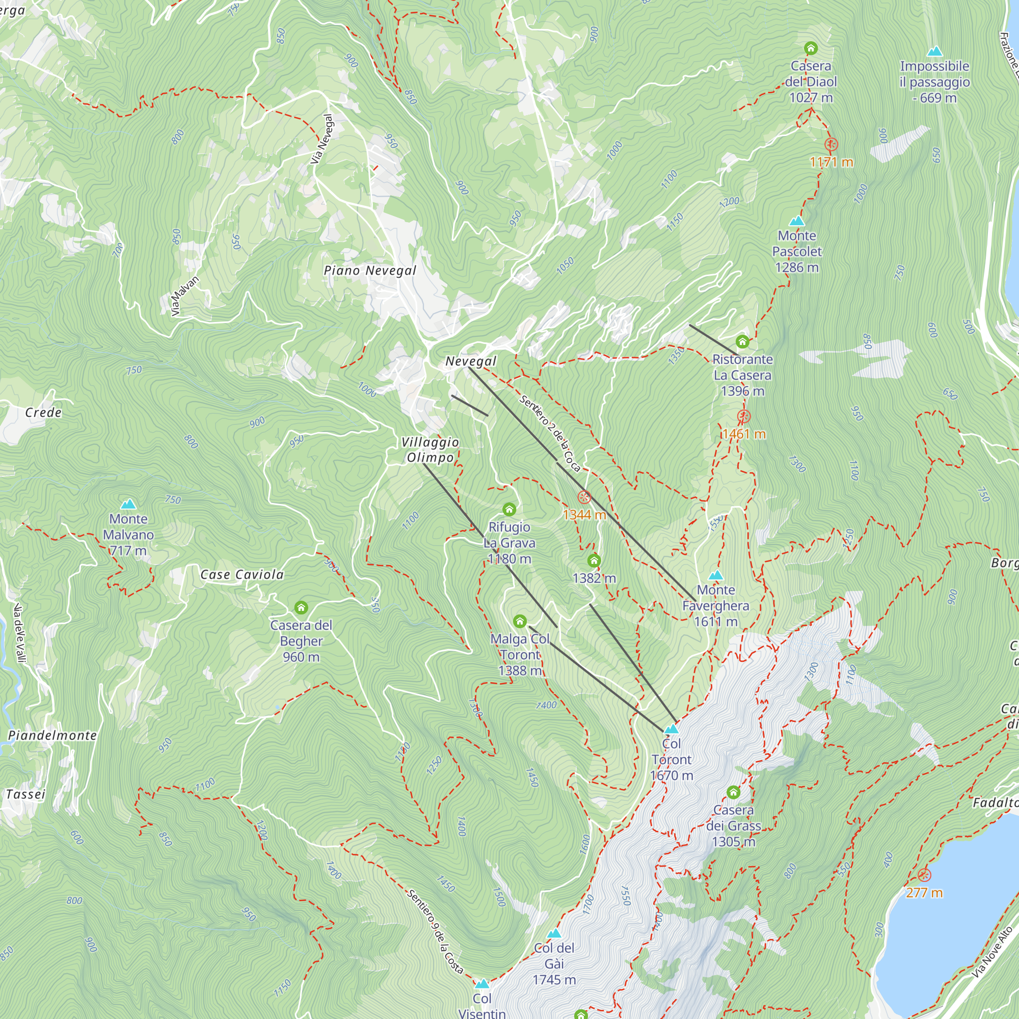 Rifugio La Grava map