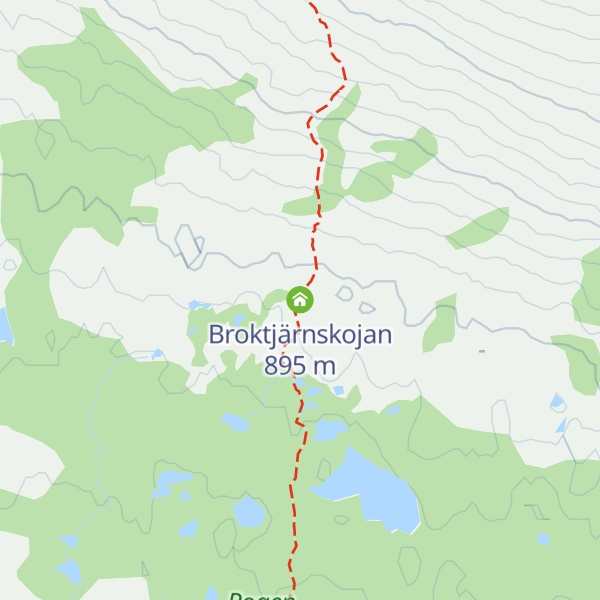 Map of Broktjärnskojan