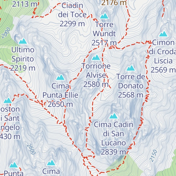 Map of Pianoro dei Tocci