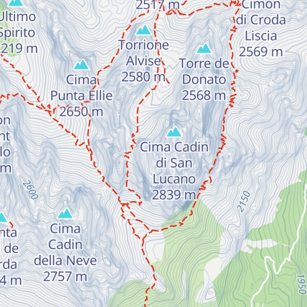 Map of Cima Eotvos