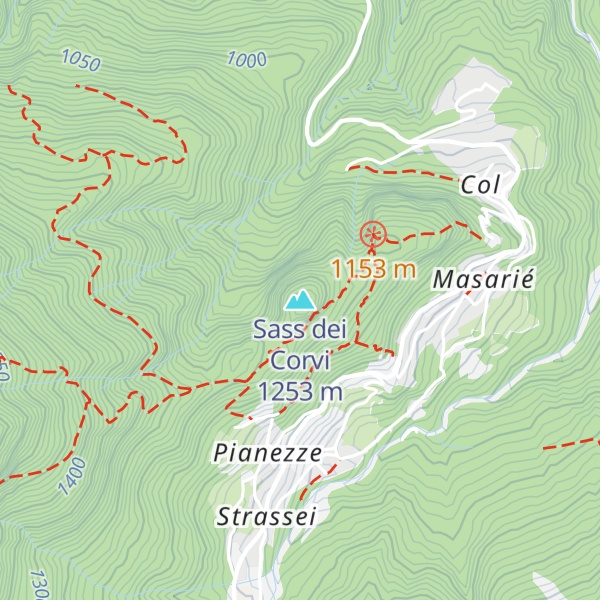 Map of Sass dei Corvi