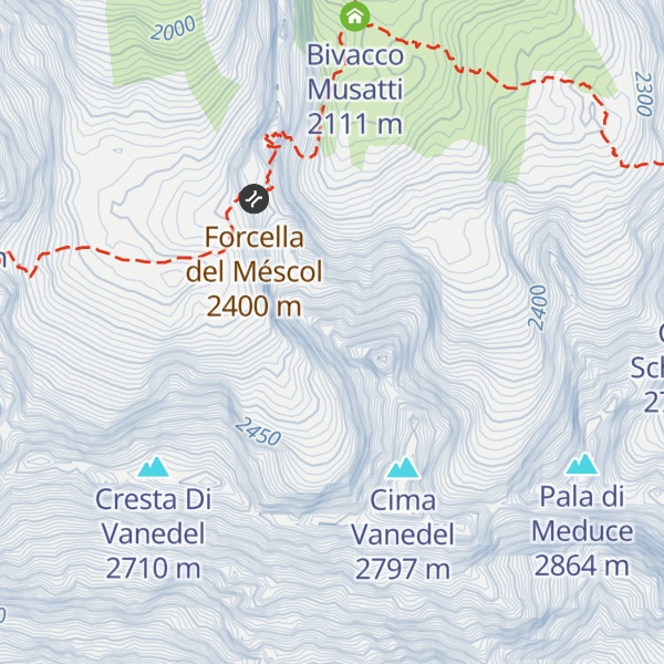 Map of Croda del Mescolo