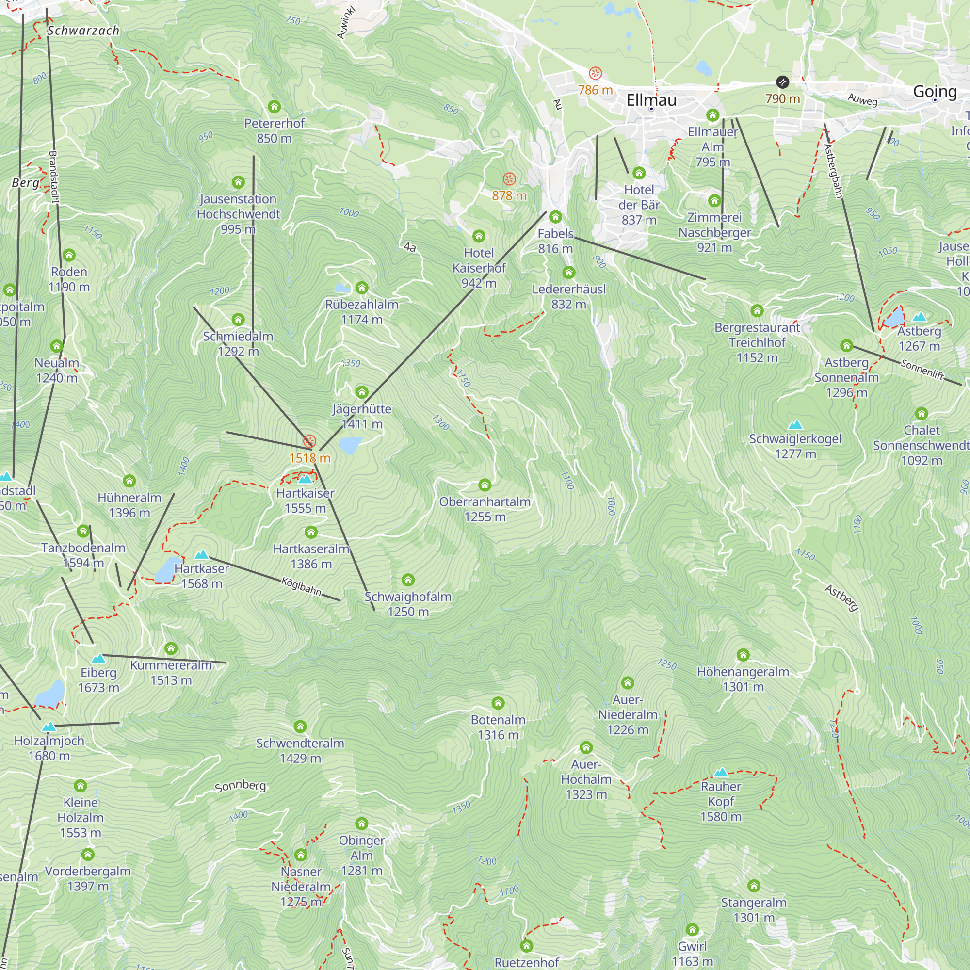 Oberranhartalm map