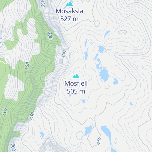 Map of Mosfjell