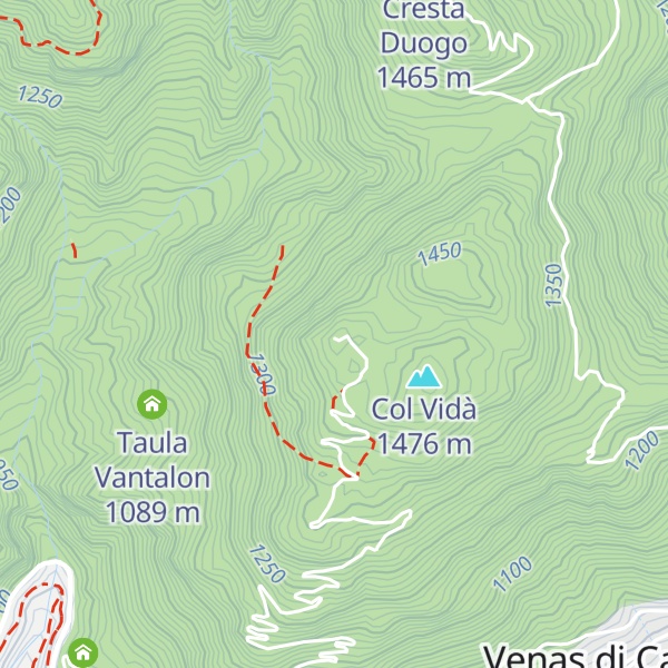 Map of Col Pecolines