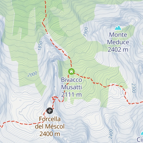 Map of Bivacco Musatti