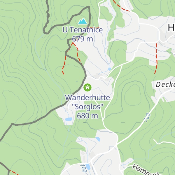 Map of Wanderhütte "Sorglos"