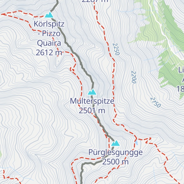 Map of Multerspitze