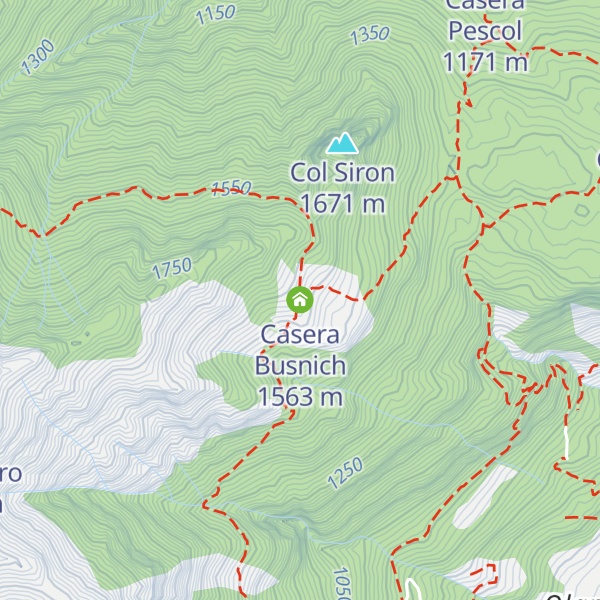 Map of Casera Busnich