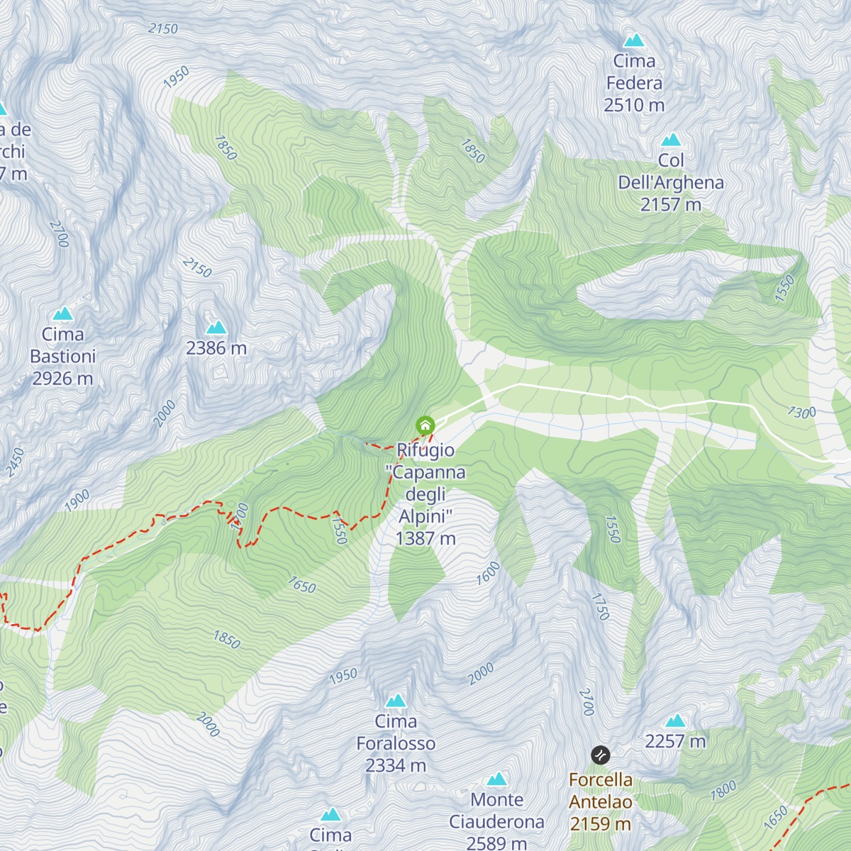 Rifugio "Capanna degli Alpini" map