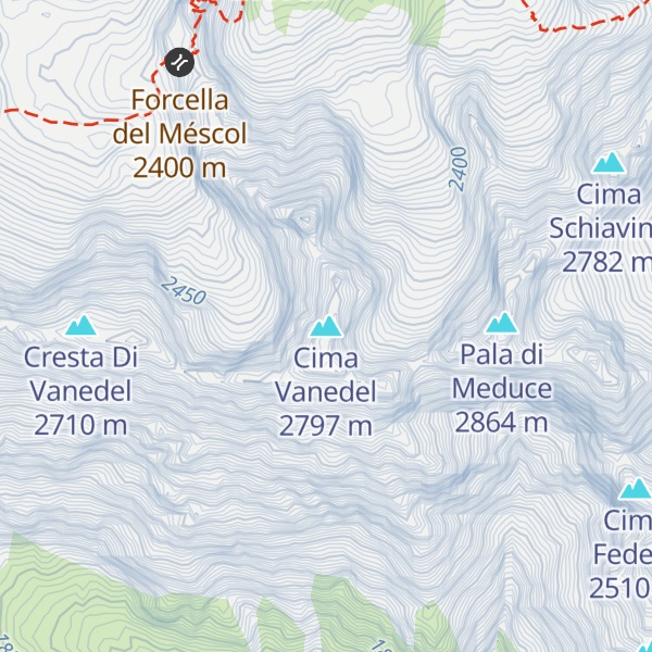 Map of Cima Vanedel