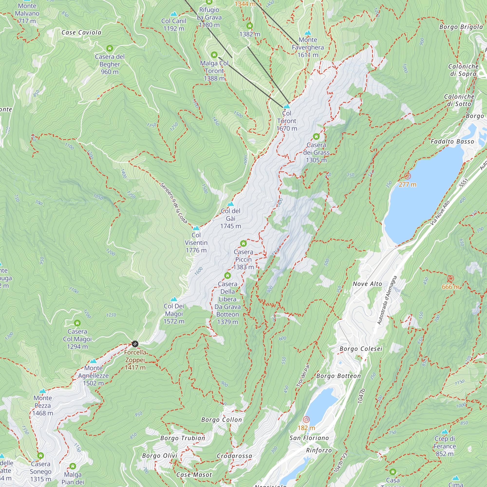 Casera Piccin map
