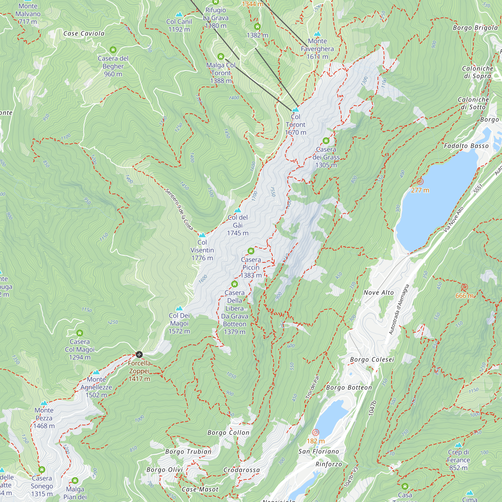 Casera Piccin map