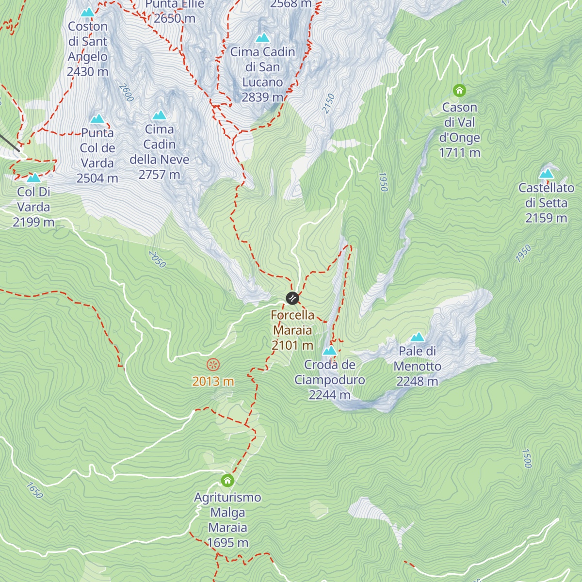 Rifugio Città di Carpi map