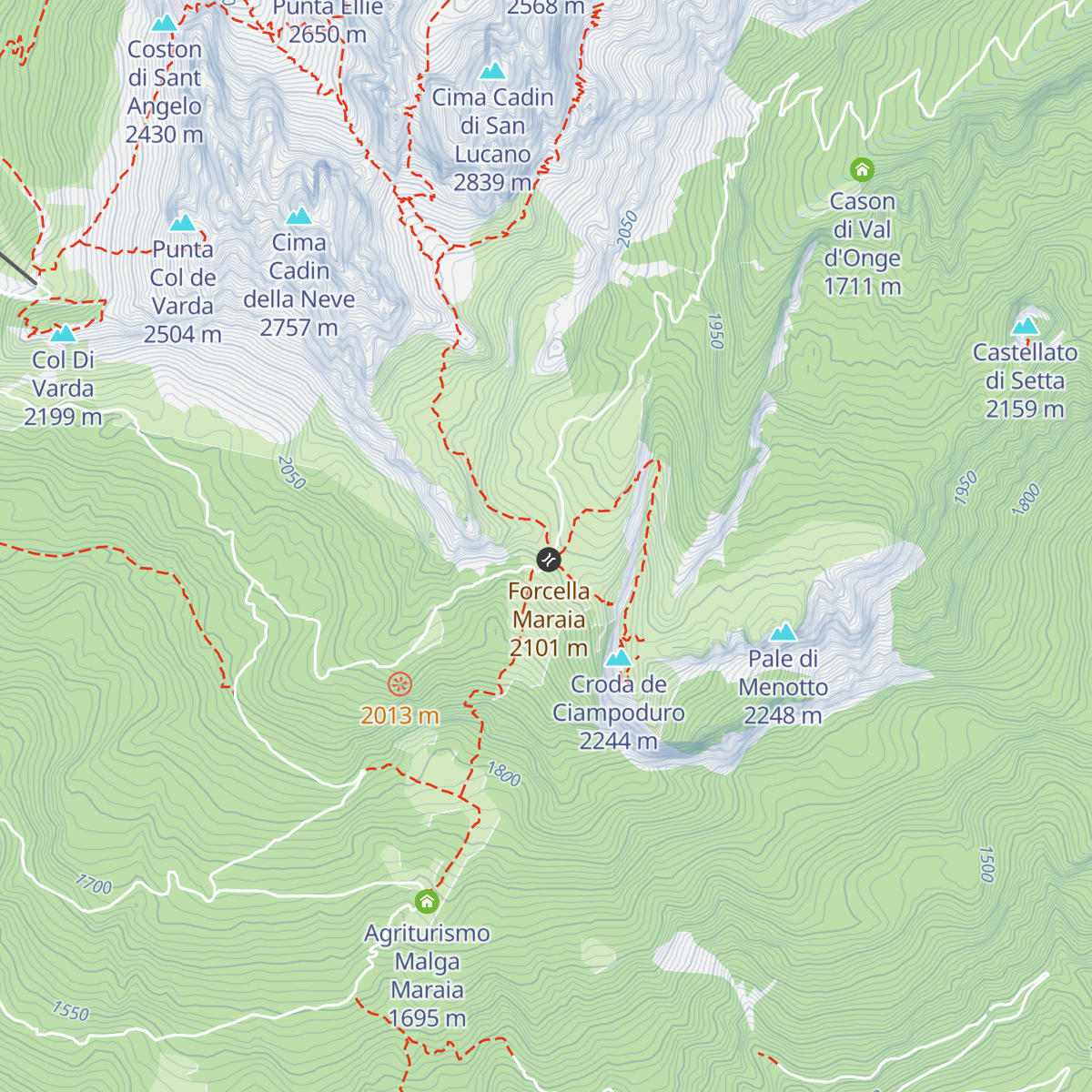 Rifugio Città di Carpi map