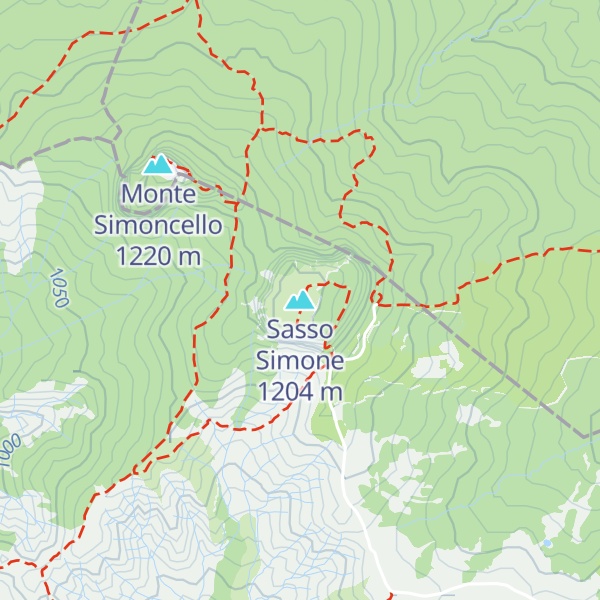 Map of Sasso Simone