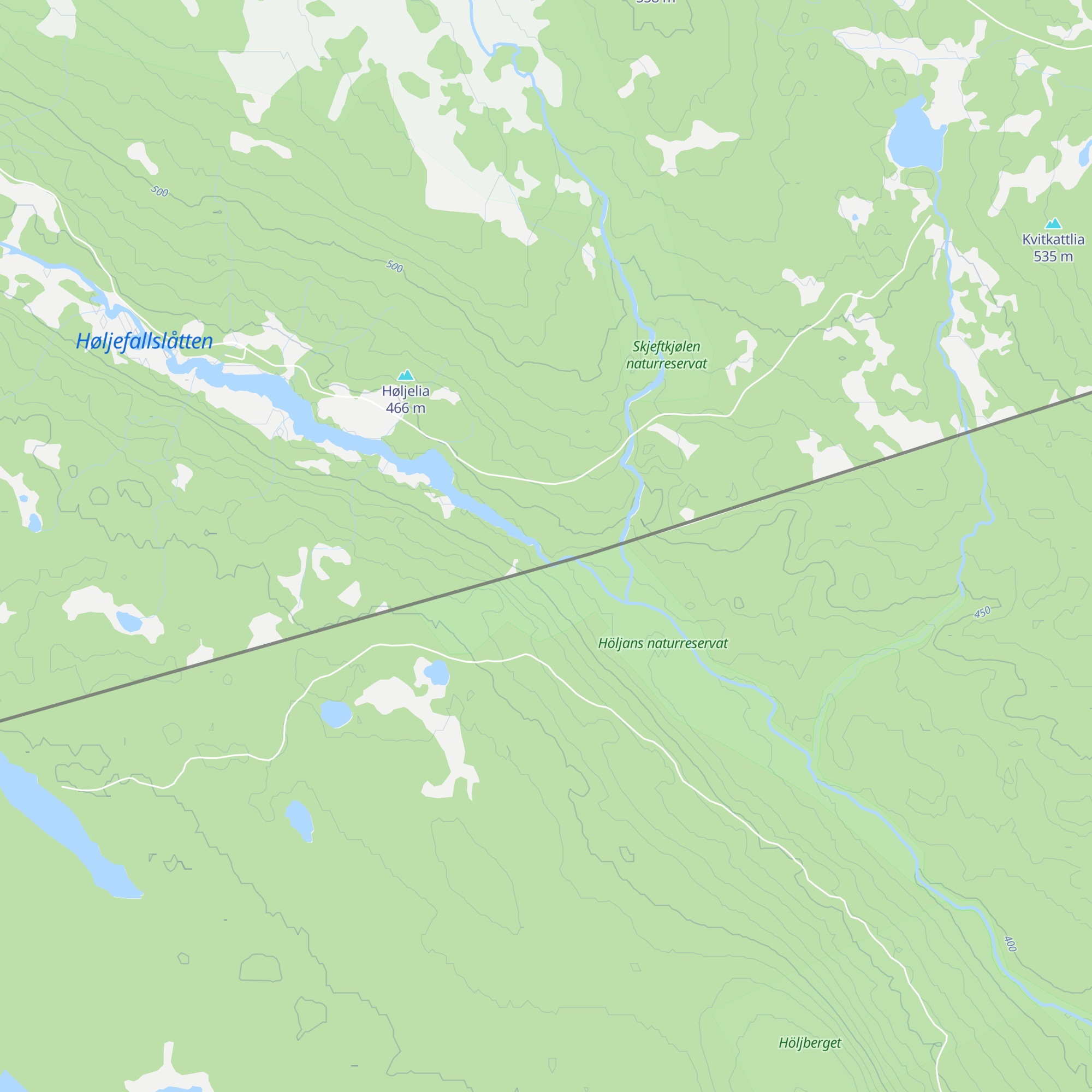 Høljefallskoia map