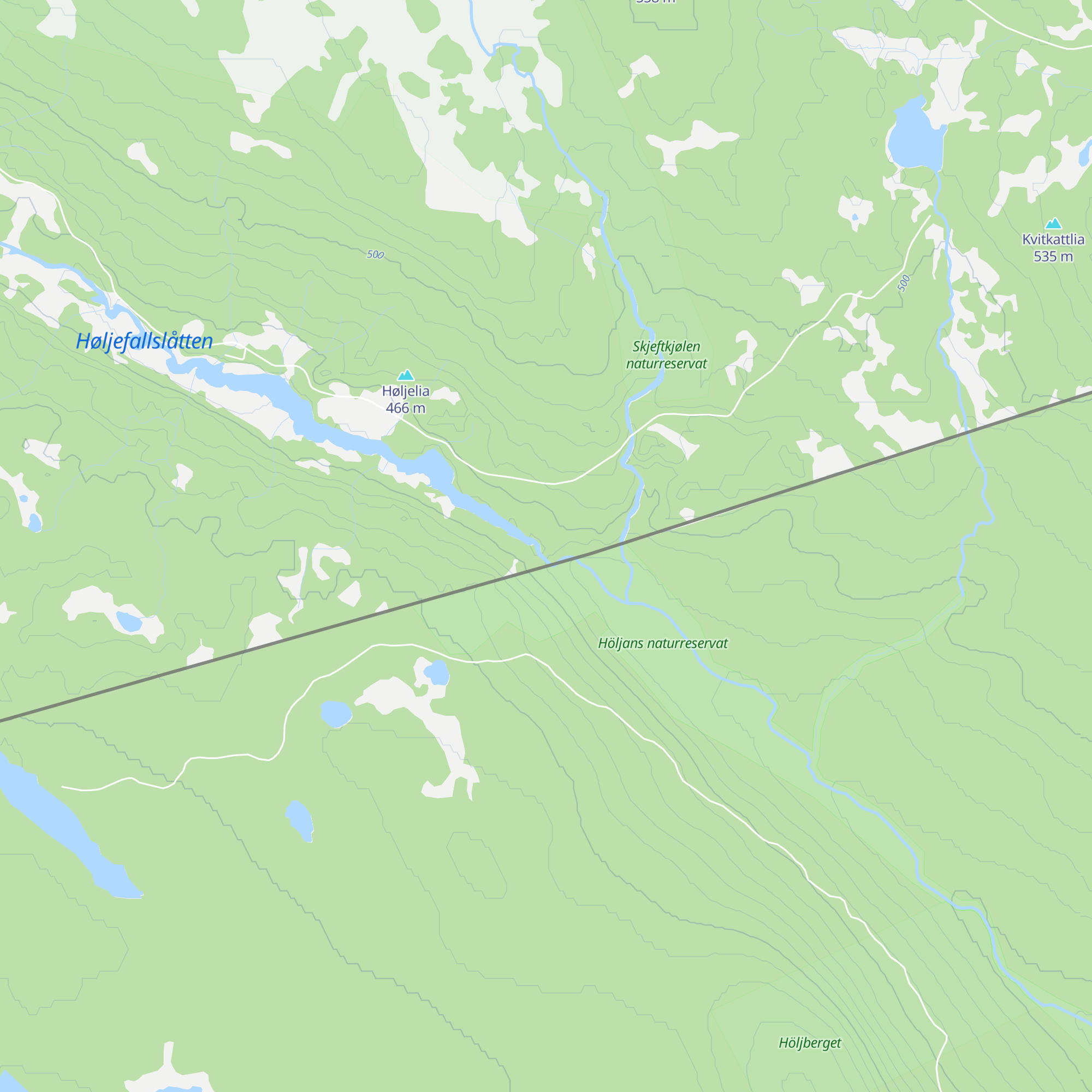 Høljefallskoia map