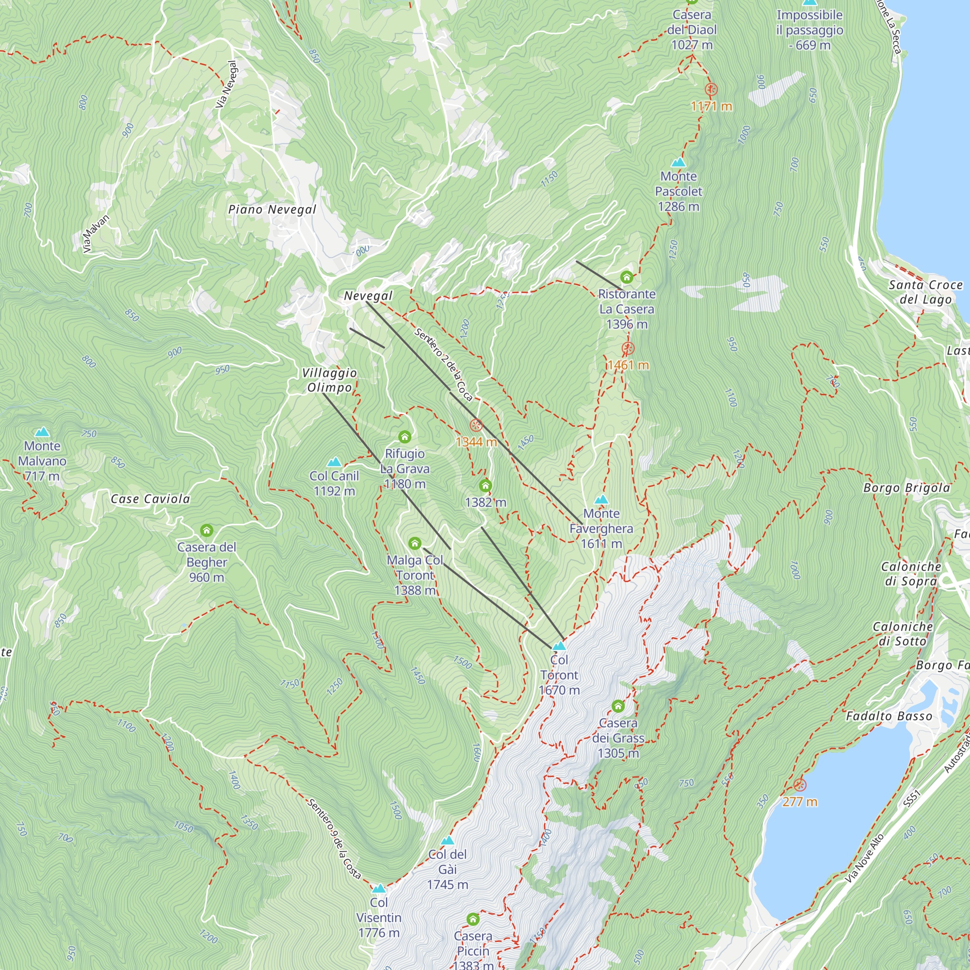 Casera Erte map