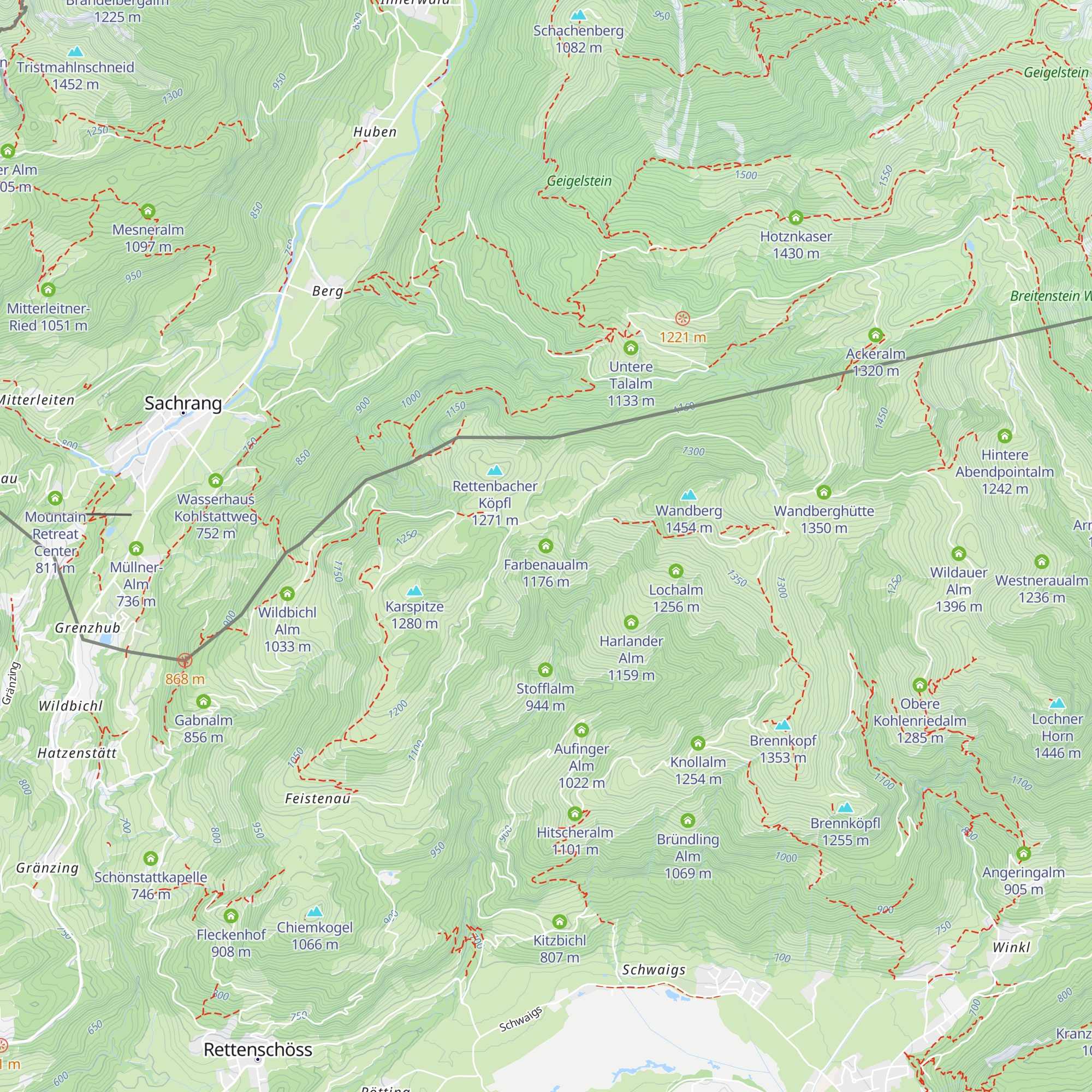 Farbenaualm map