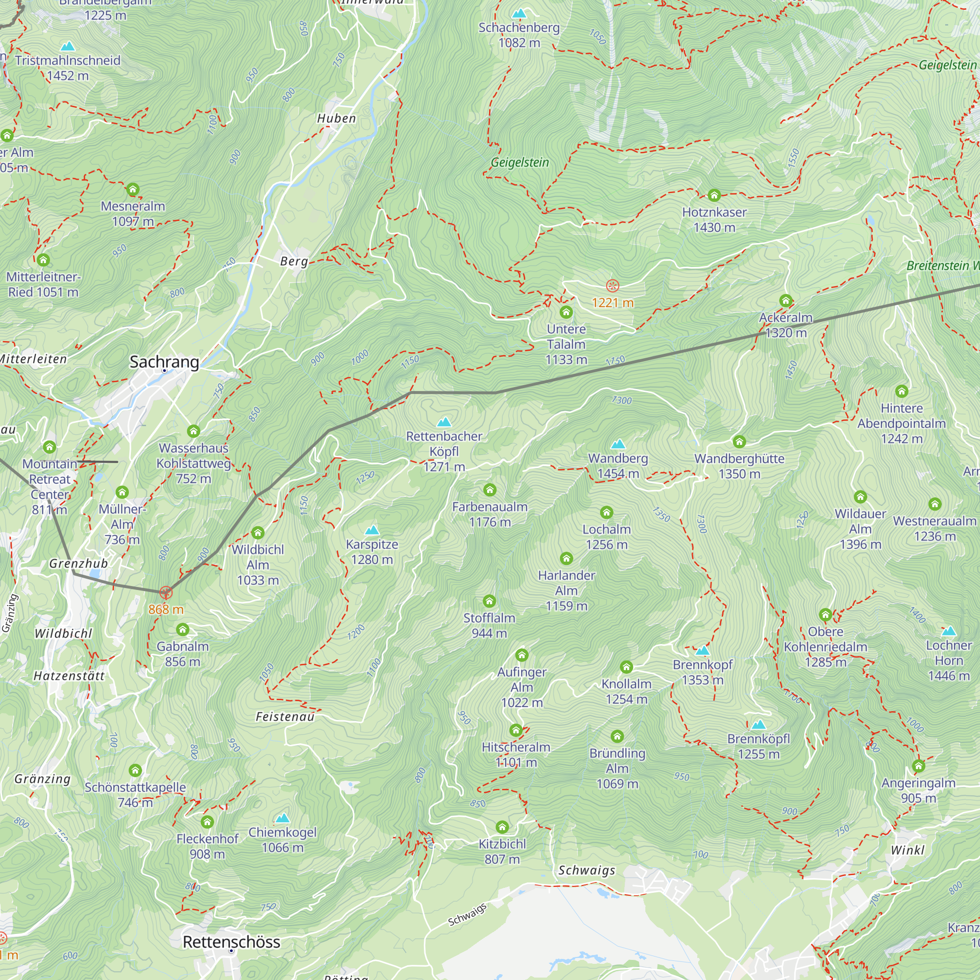 Farbenaualm map