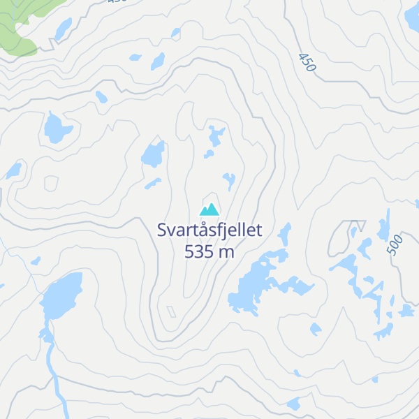 Map of Svartåsfjellet