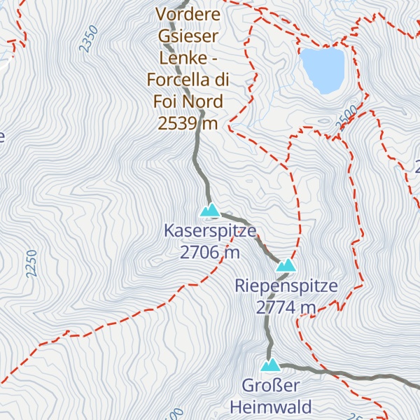 Map of Kaserspitze