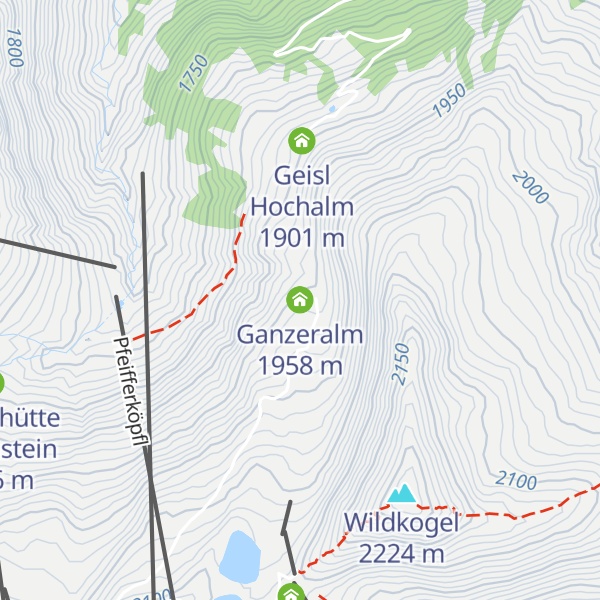 Map of Ganzeralm