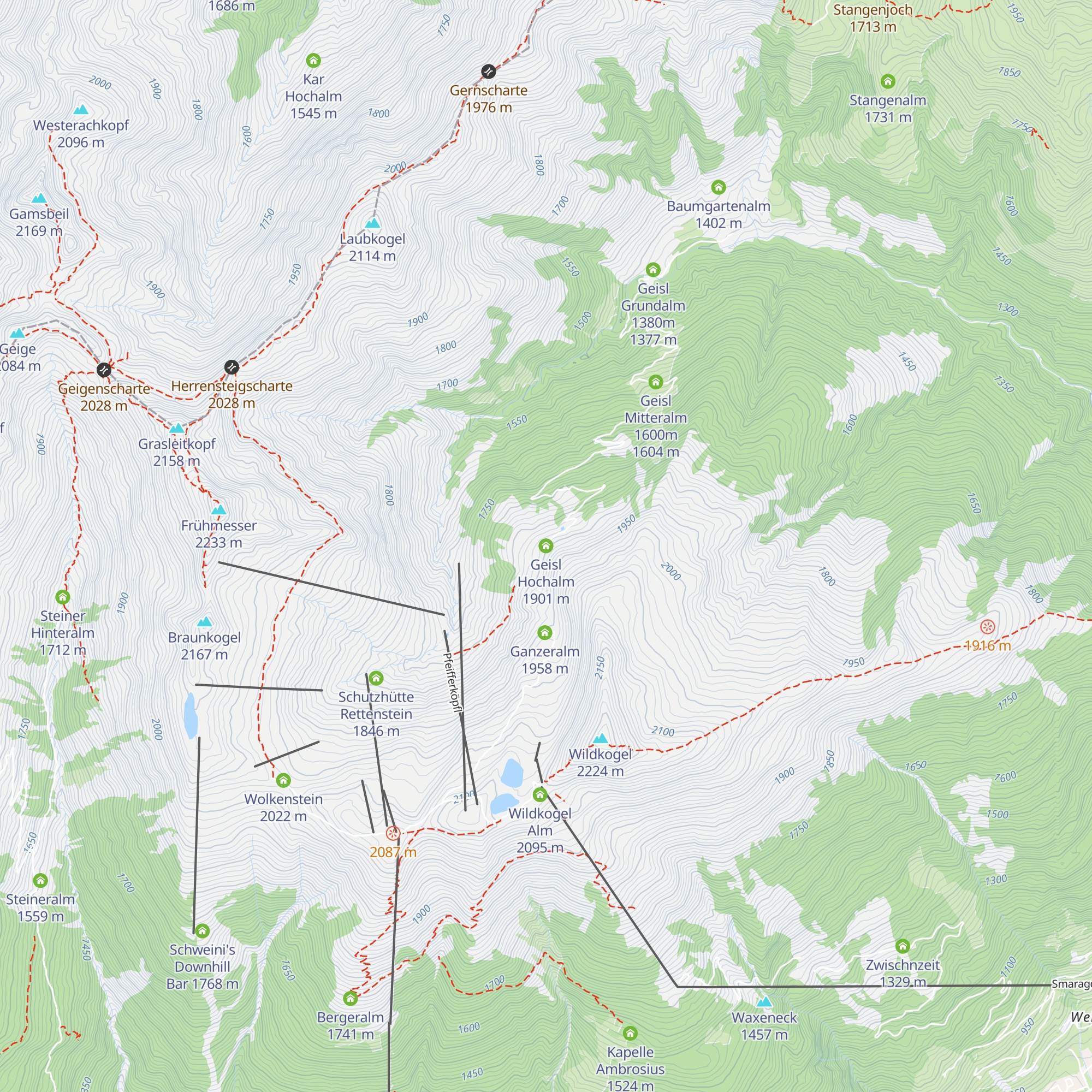 Geisl Hochalm map