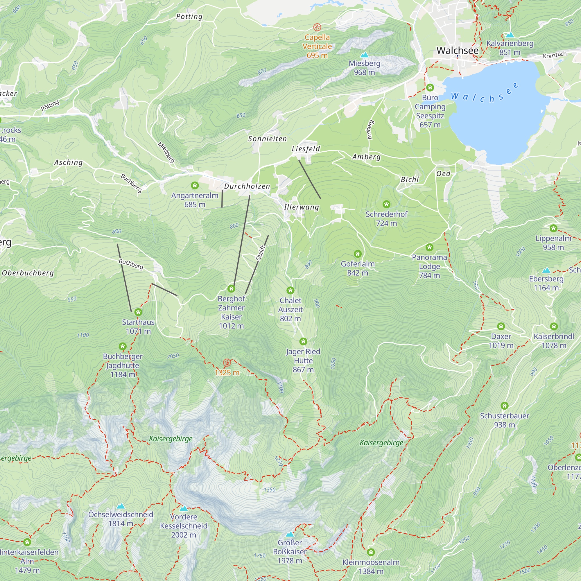 Chalet Auszeit map