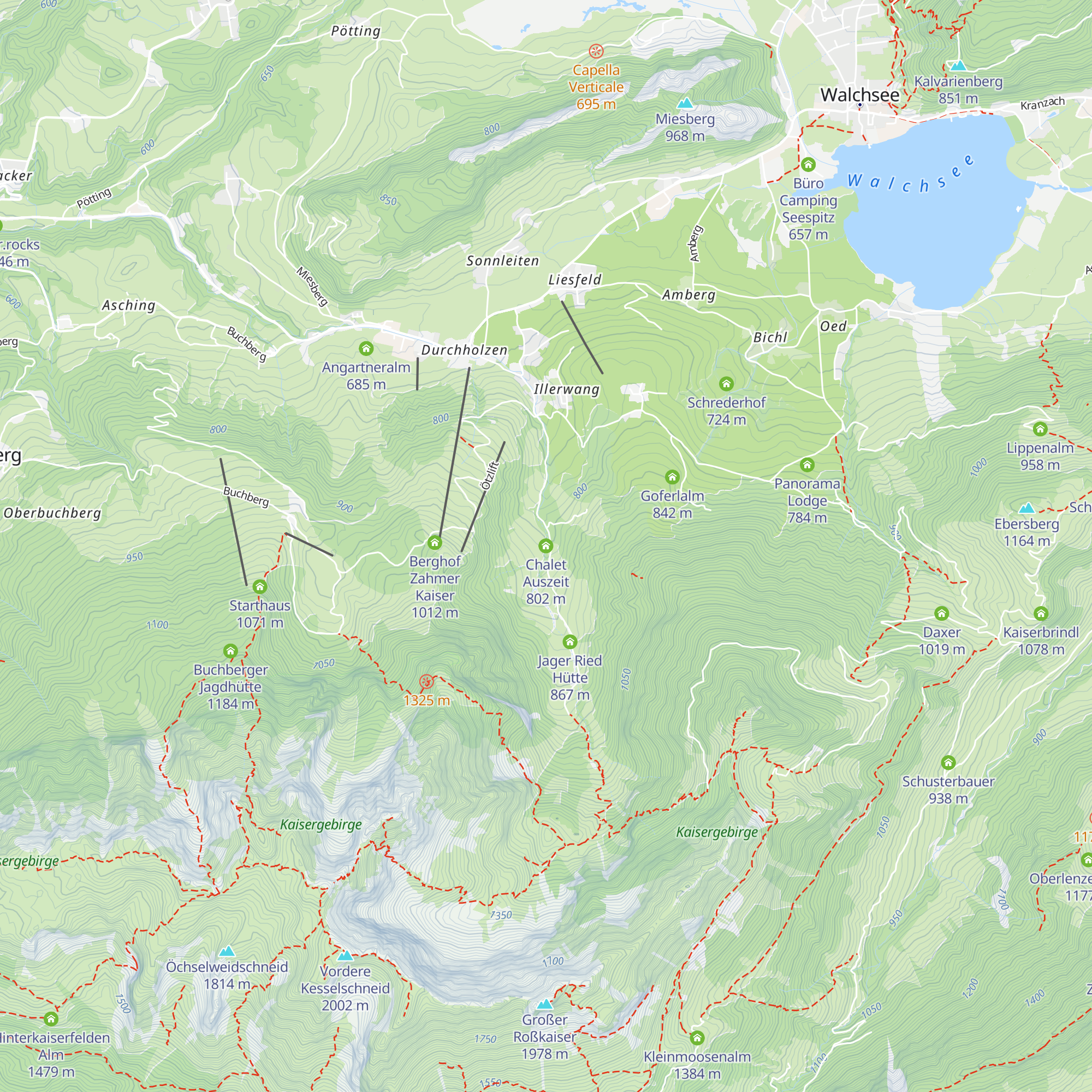 Chalet Auszeit map