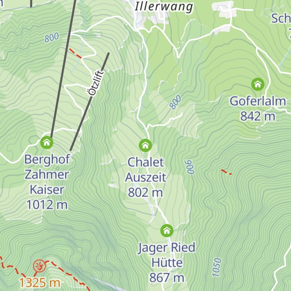Map of Chalet Auszeit