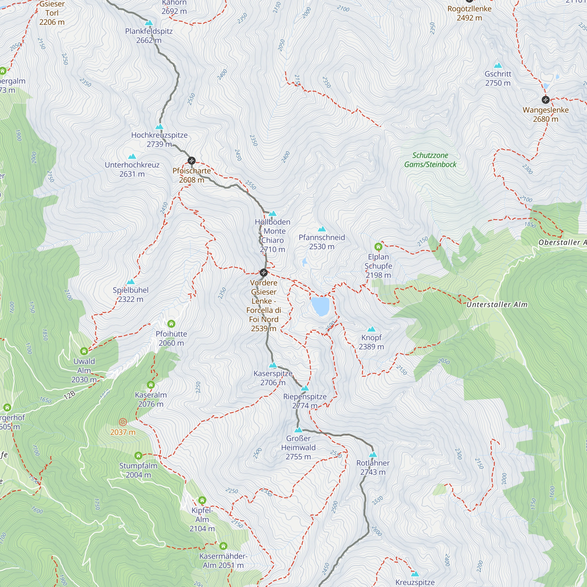 Biwakschachtel Schwarzsee map