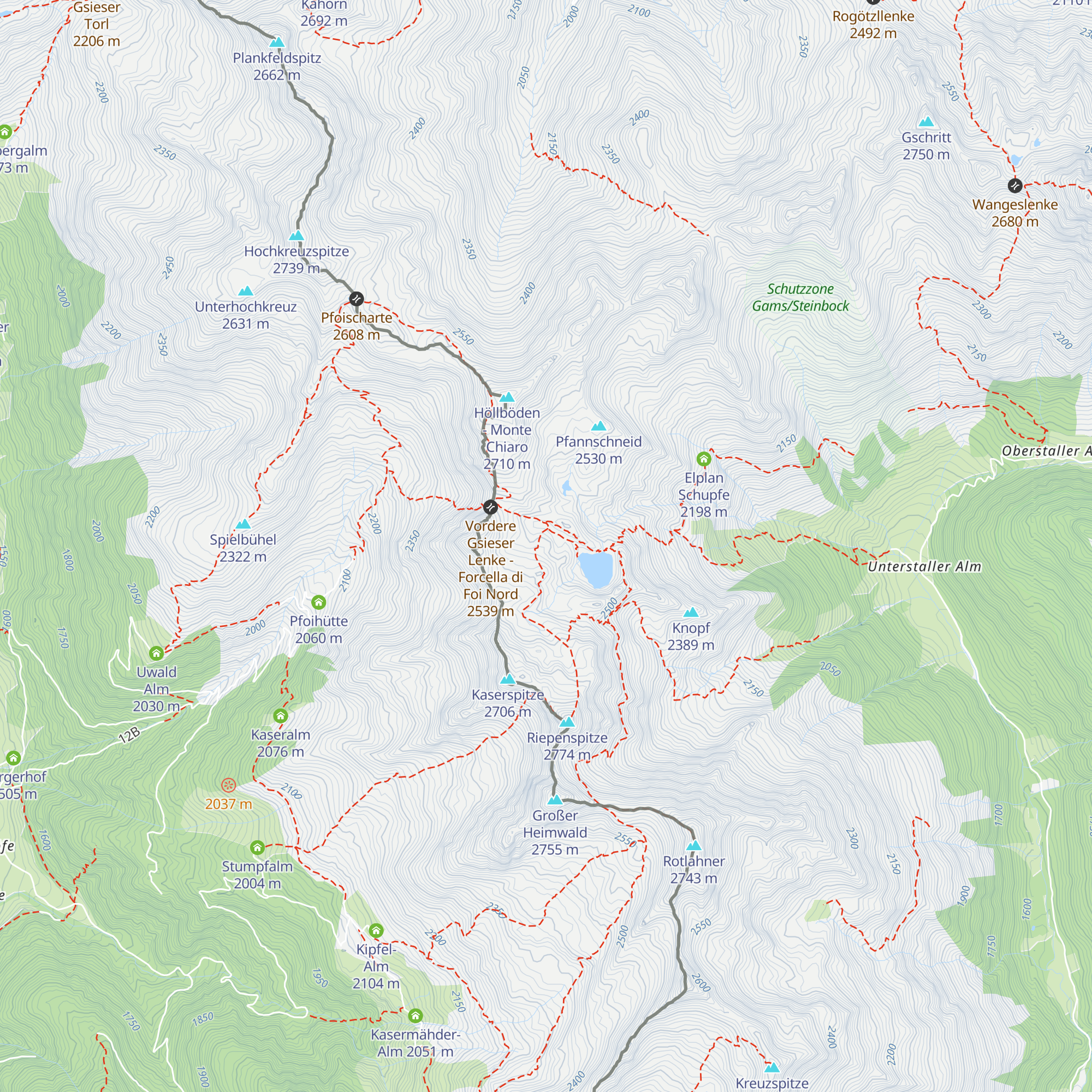 Biwakschachtel Schwarzsee map