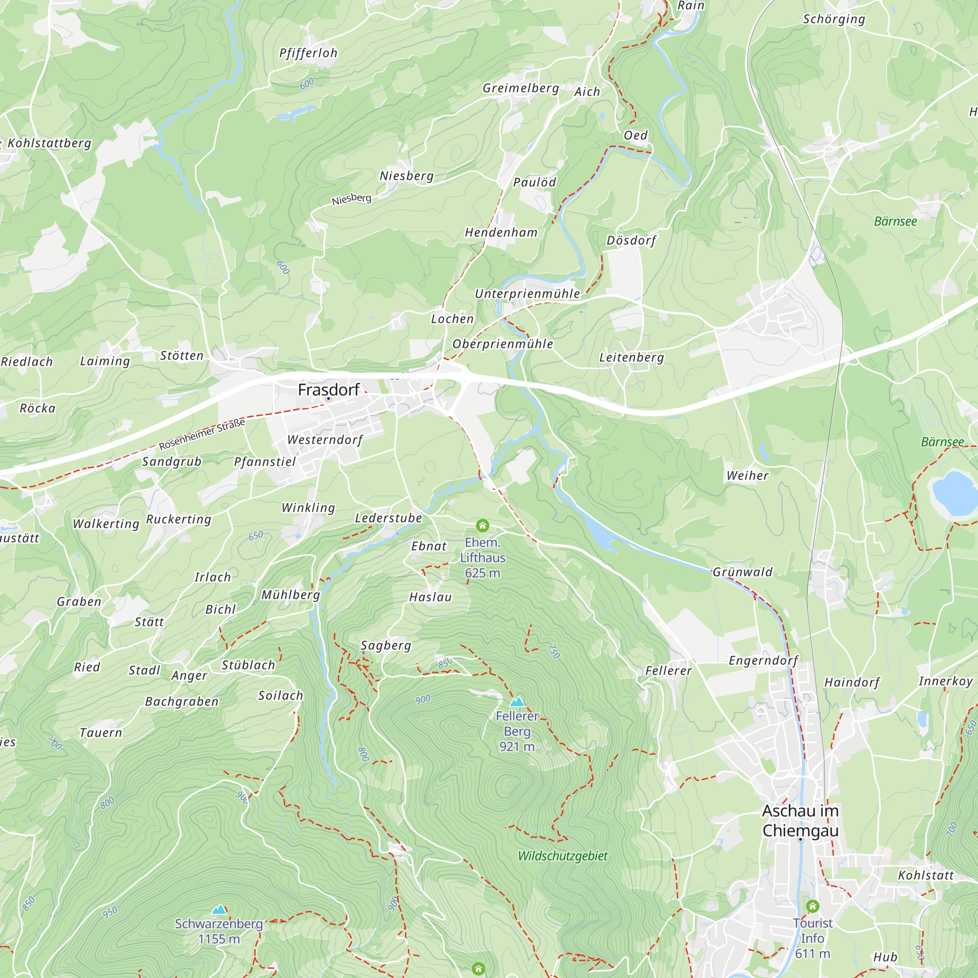 Lehrbienenstand Frasdorf Aschau map