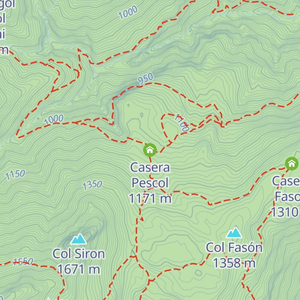 Map of Casera Pescol